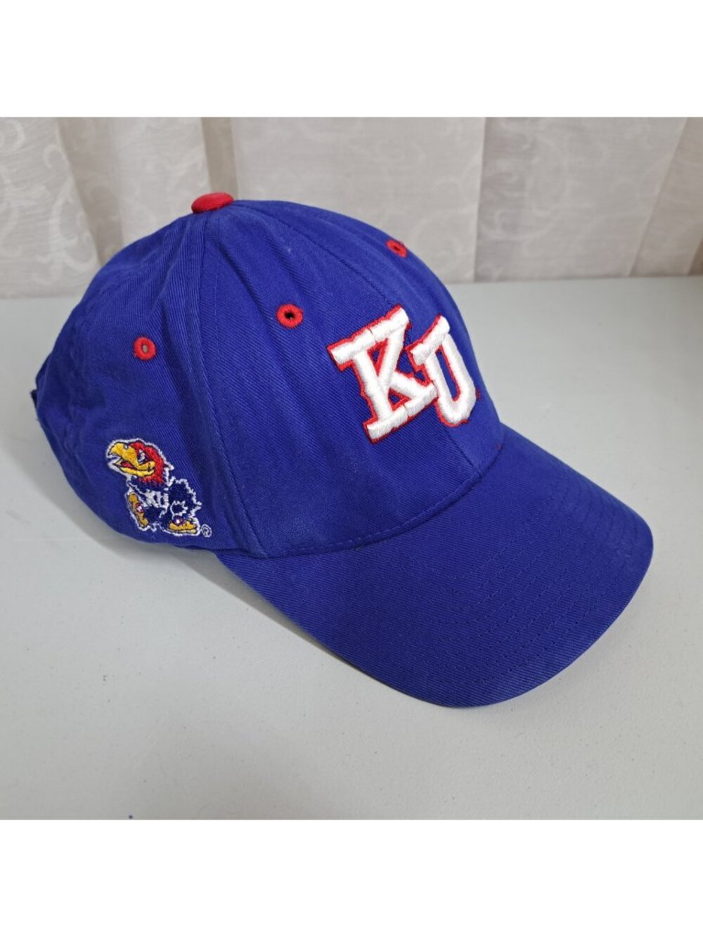 KU Jayhawks Baseball Hat University of Kansas Embroidered 90s Adjustable Cap Vtg